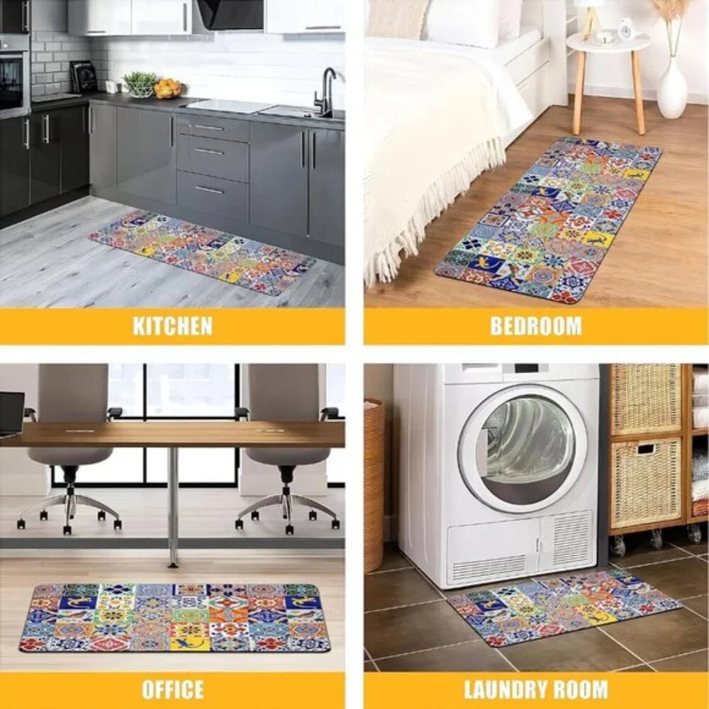 New Set of 2 Kitchen Rug, Memory Foam, Non-Skid, Water & Oil Proof Mats